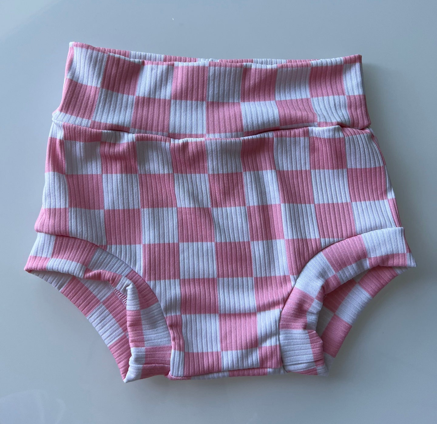 Pink Checkered Baby and Kids Shorts
